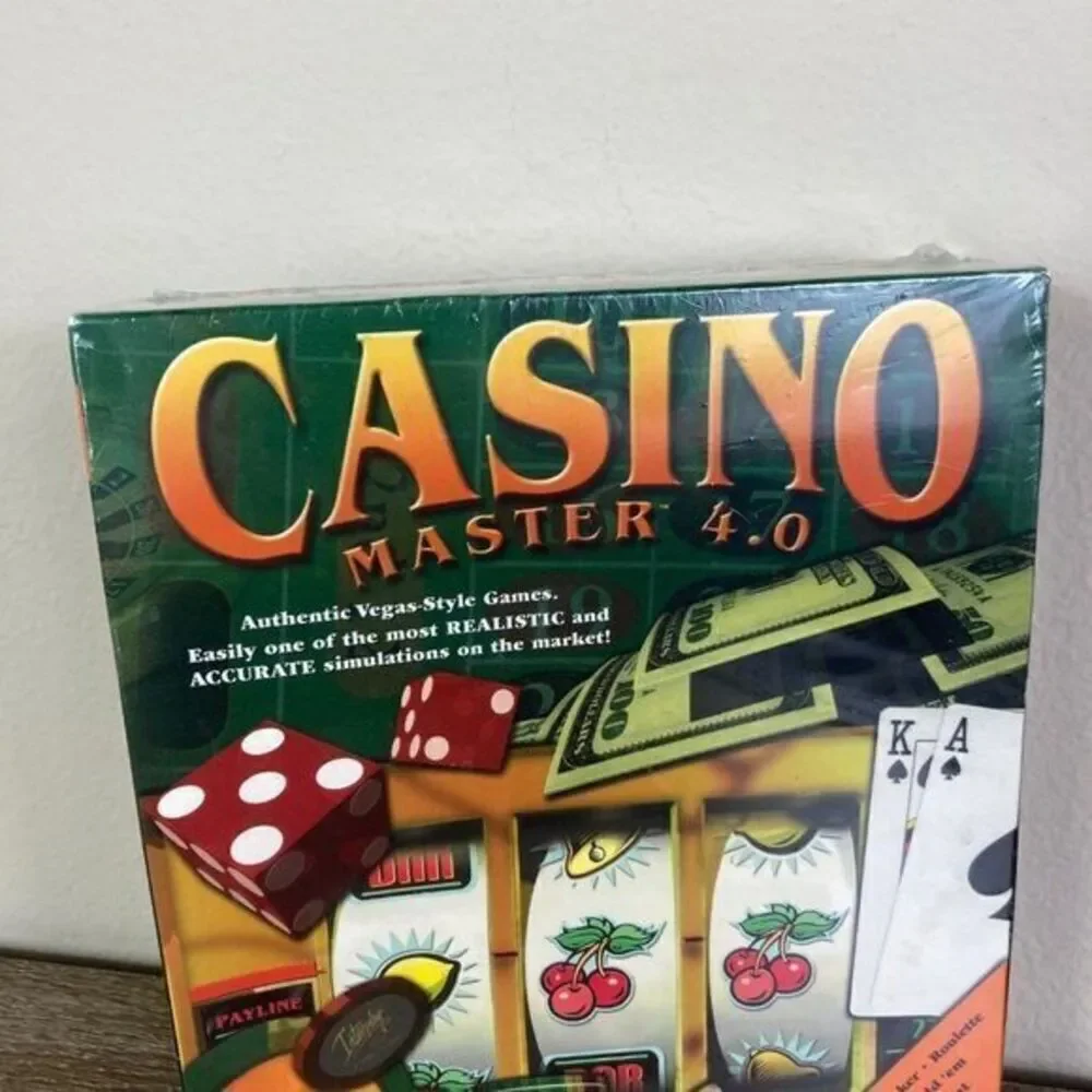 Casino Master 4.0 PC Game Edition Shuffle Deal CD-Rom Centron Software New NIB‎